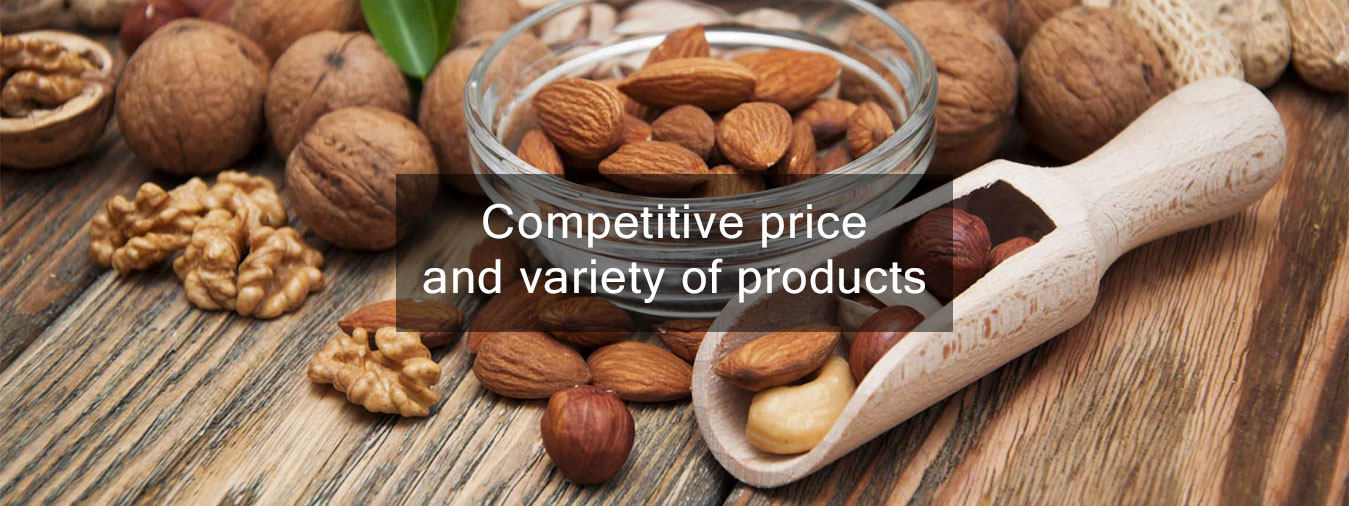 Competitive price and variety of products